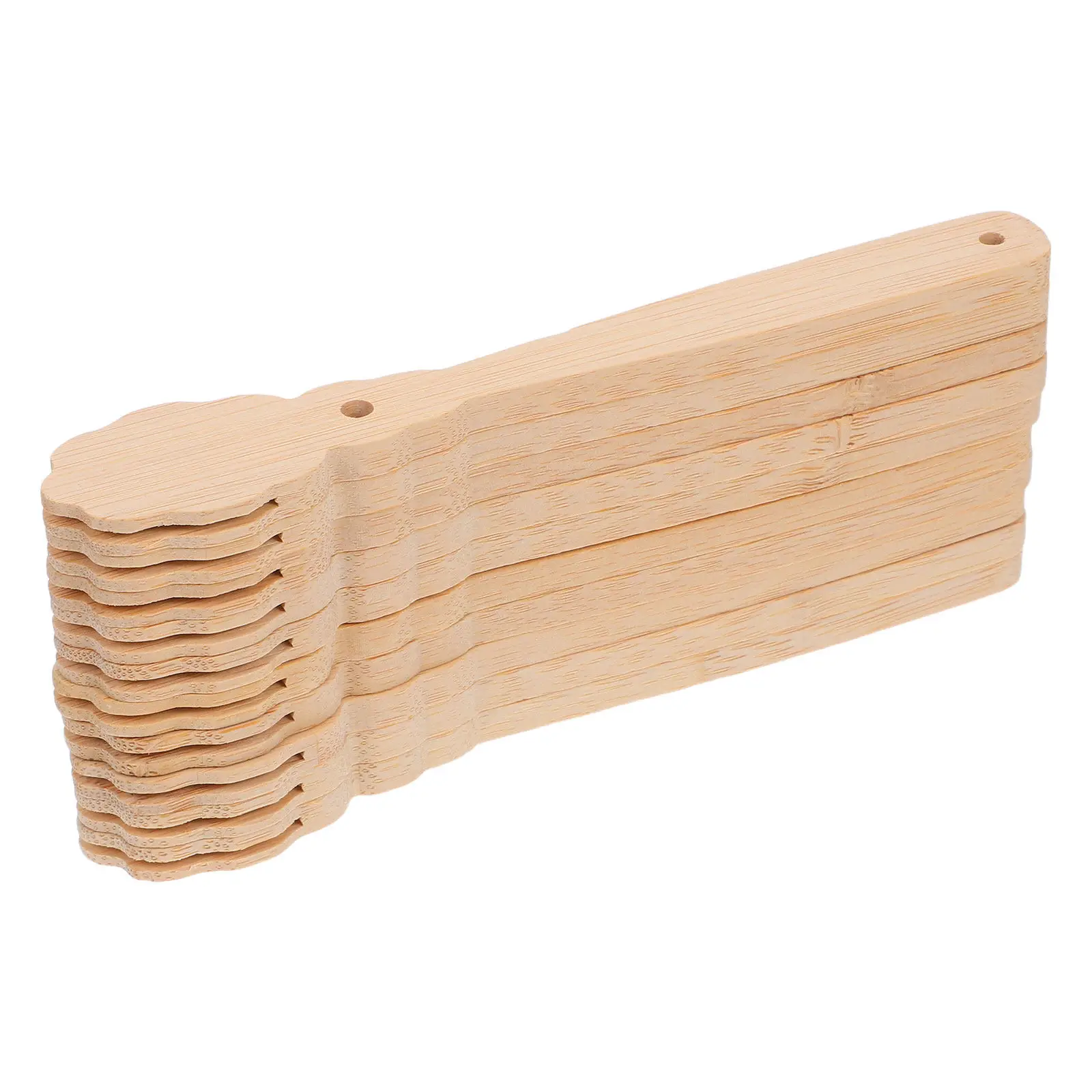10Pcs Chinese Fan Wooden Craft Sticks Handles for DIY Circular Fans Handmade Calligraphy Painting Wedding Performance