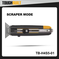 Genuine TOUGHBUILT TB-H4S5-01 Scraper Utility Knife With 5 Blades Hand Tools  knifes