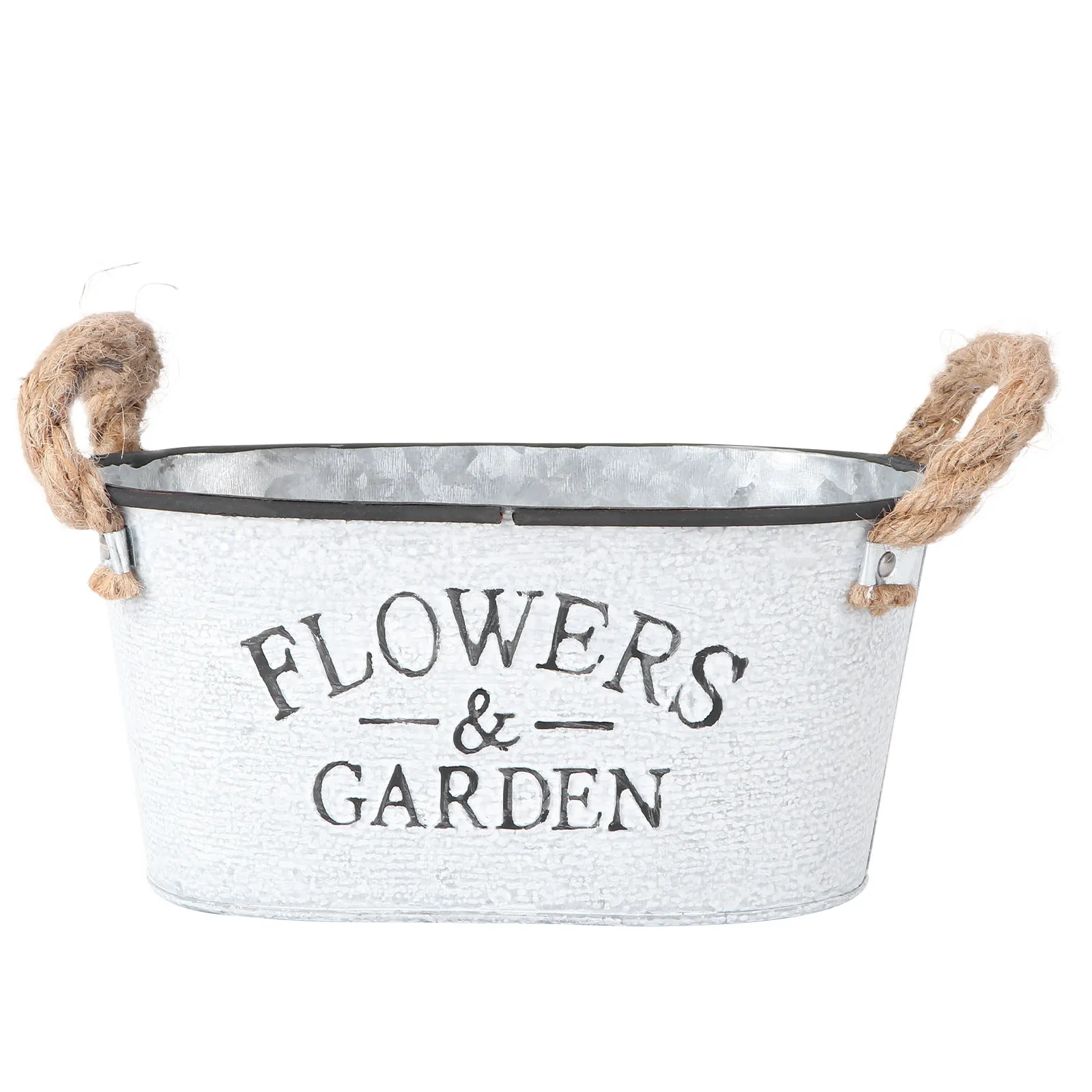 1Pcs Iron Flowerpot Light Grey Creative Design Non-Slip Plant Holder Simple Home Decorative Fashion Garden Pot Flower Pot