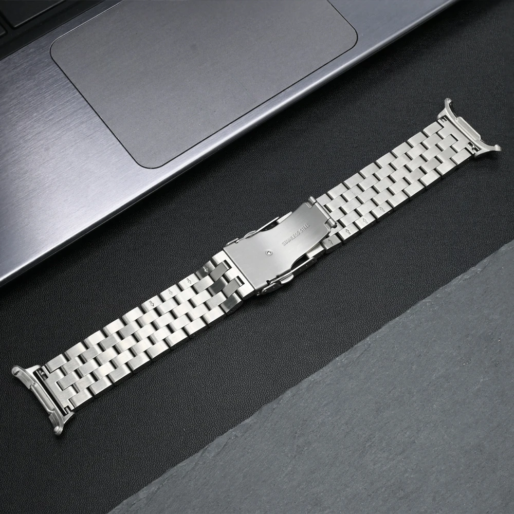 Ремешок из нержавеющей стали для Samsung Watch 7 Ultra 47 мм, деловой металлический браслет с изогнутым концом для Galaxy 7 47 мм