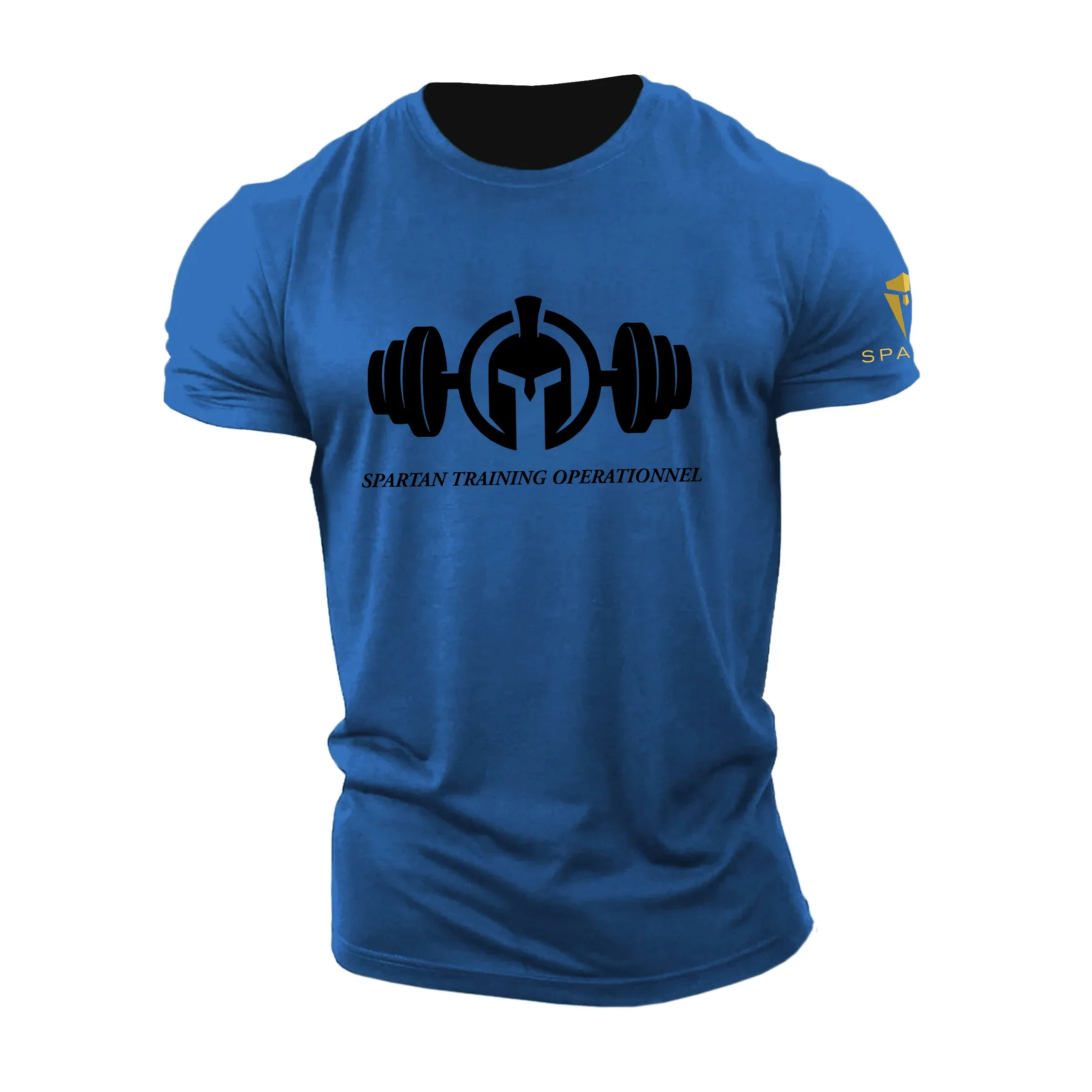 

Mens Quick Dry Spartan Graphic T Shirt Gym Workout Top Summer Oversized Fitness Tee Breathable Running Sportswear Activewear