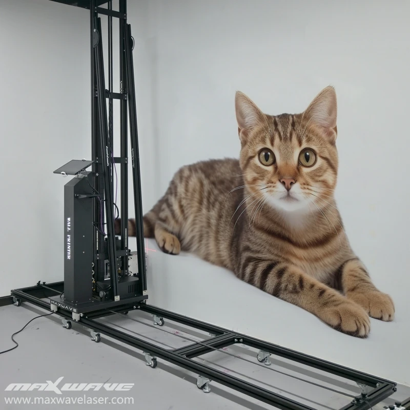 

УФ-струйный вертикальный настенный принтер для улицы, портативный принтер для окраски с прямой стеной и стабильной направляющей 6 м, легкий вес