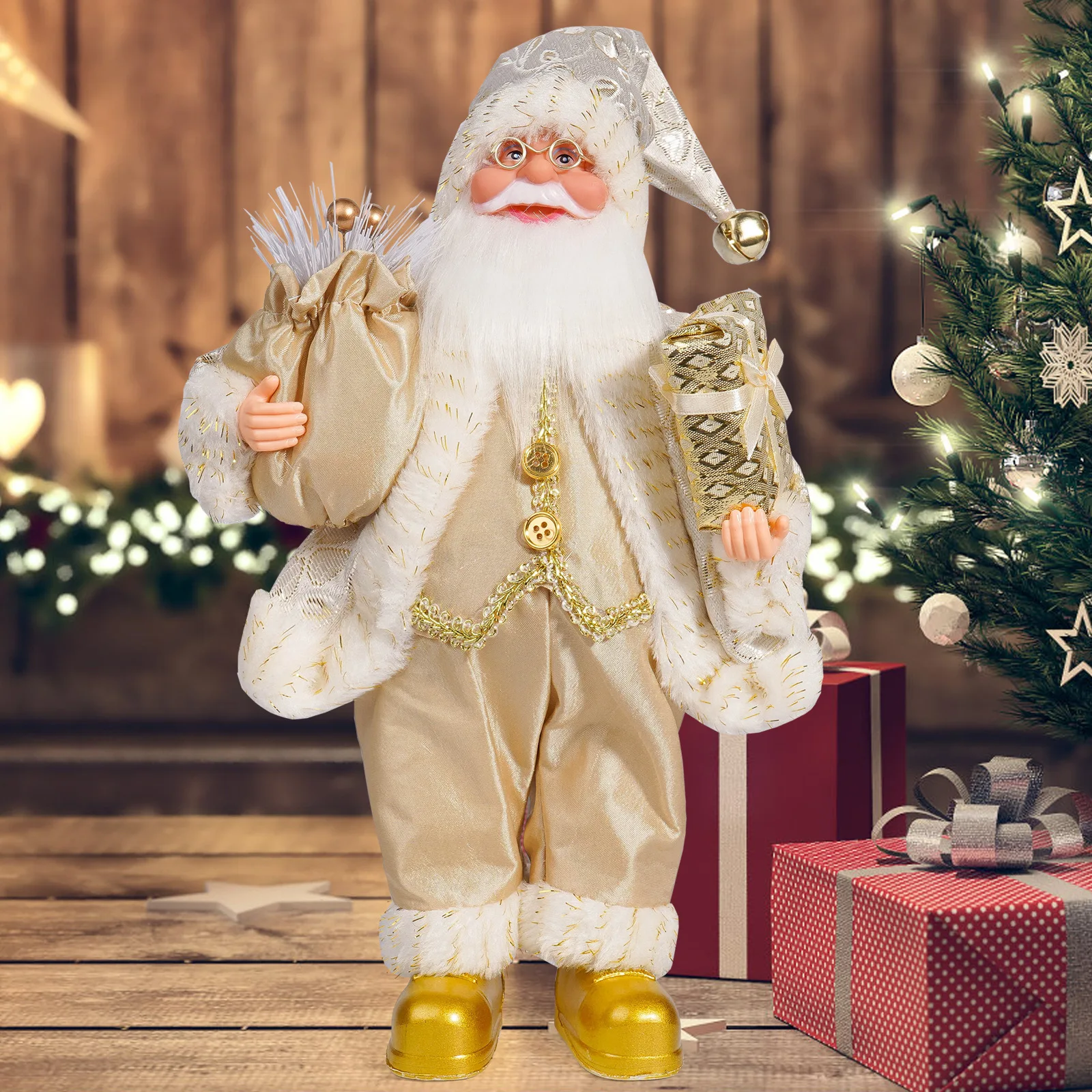 Christmas 30cm Santa Figure Standing Santa Doll Window Decorations Christmas Decorations Christmas Gifts Holiday Gifts