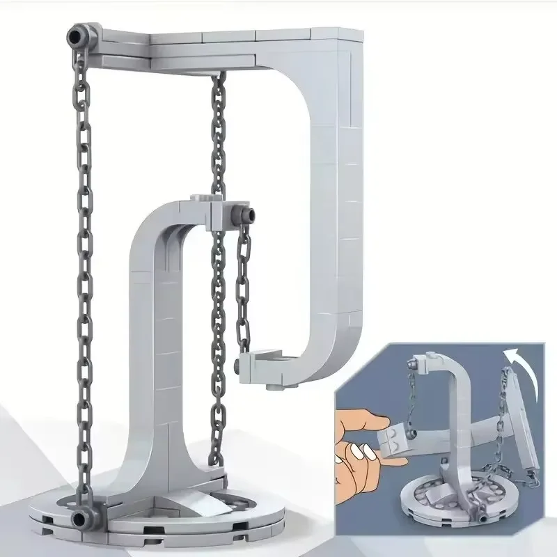 Children's Science and Education Physics Experiment Assembly Block Creative MOC Toy Anti-gravity Suspension Balance Frame Swing