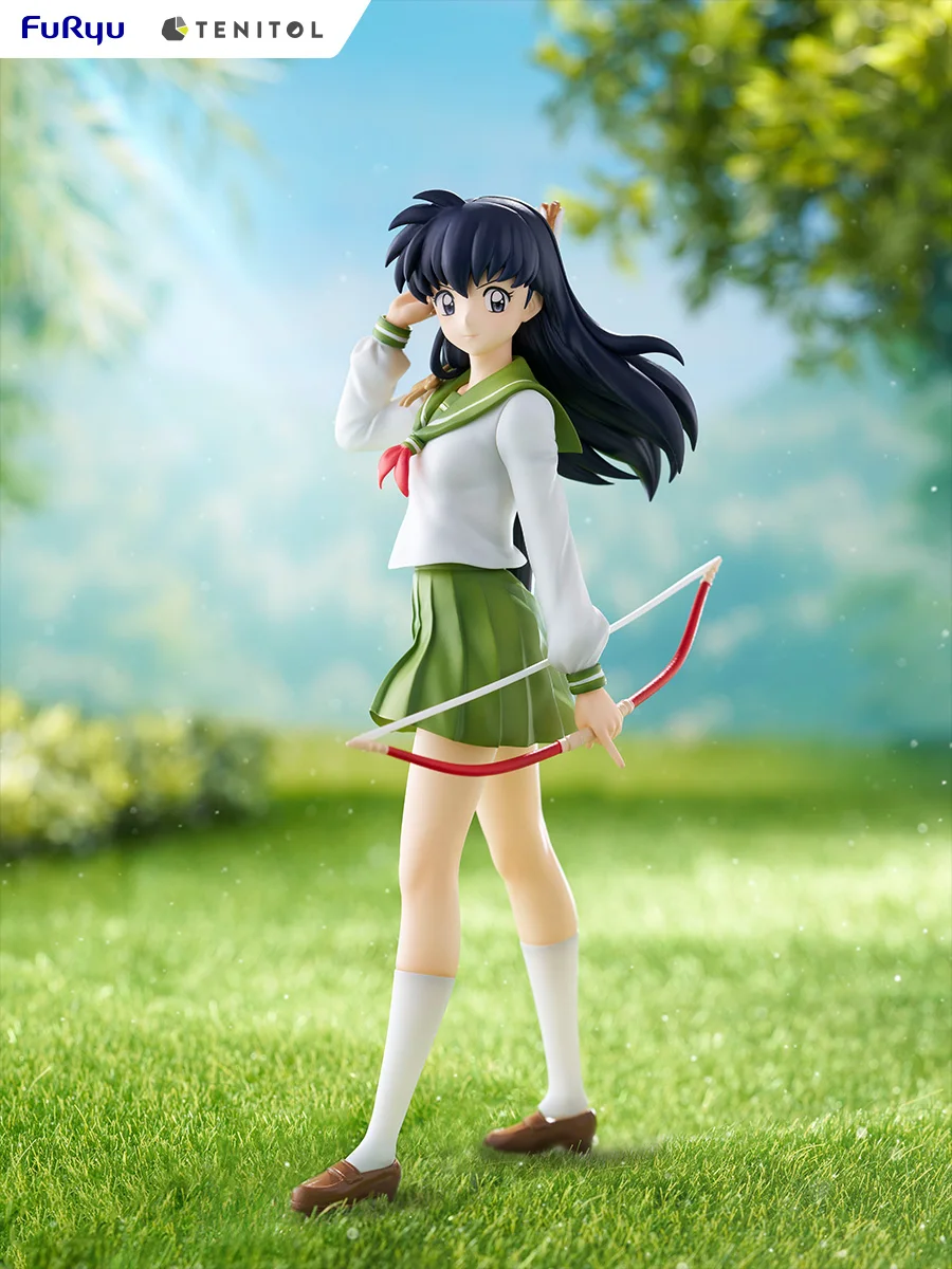 In Stock FuRyu TENITOL Higurashi Kagome Desktop Cute Doll Anime Action Figure Toy Gift Model Collection