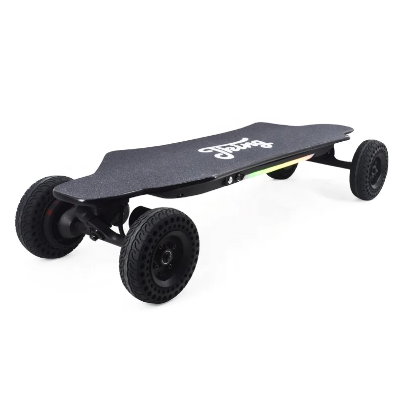 

All-terrain SUV Electric Skateboard Pulley Skateboard Colorful Double Light bar Long Road Skateboard off Road