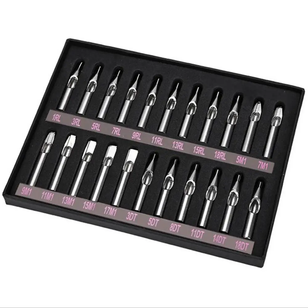 Tattoo Tips Set Stainless Steel Nozzle Tube Needles Tattoo Machine Reusable Kit Hot Sale