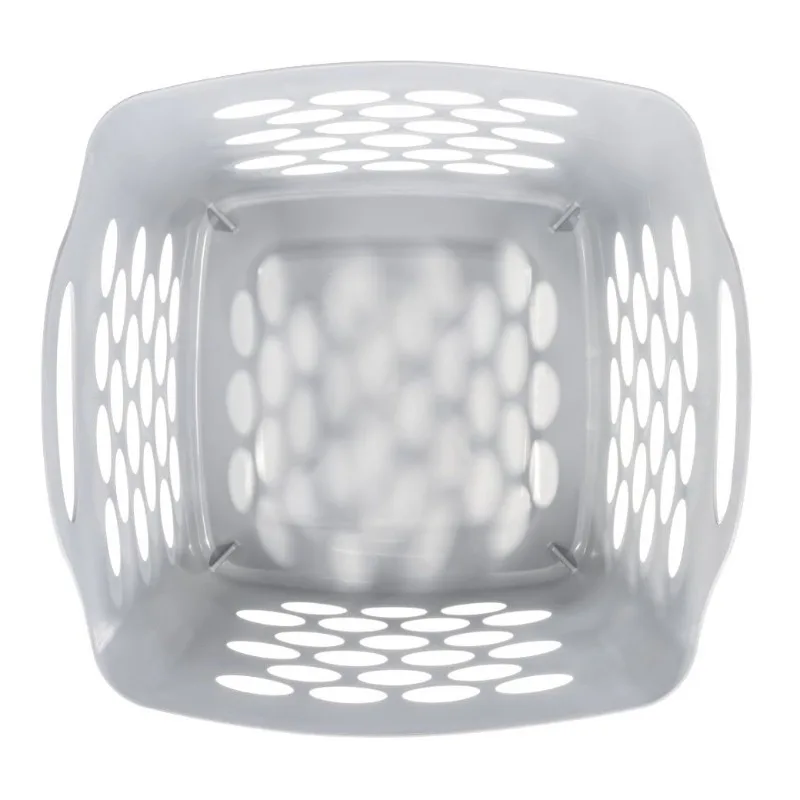 

4 Pack White Flexible Square Dot Laundry Basket Durable Hollow Design Storage Baskets for Clothes Toys Organizer