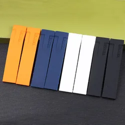 Silicone Rubber Waterproof Watchband for T race T048 417a Tissot Straps 21mm Watch Accessories Orange White Black