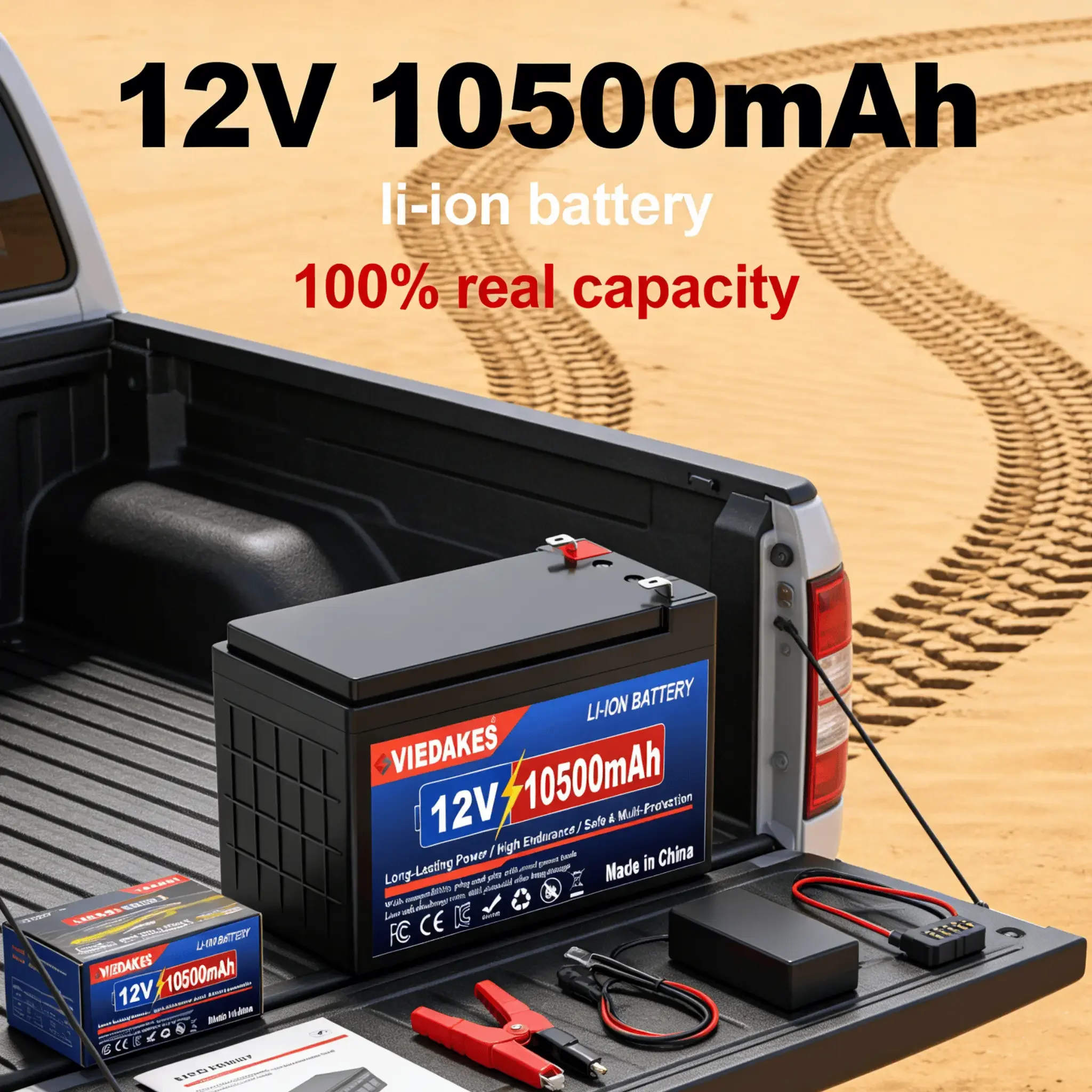 

Top Blast 100% Real Capacity 12V 10500mAh Lithium Battery Large Load Li-ion Pack for Camping Scooter Power Tool