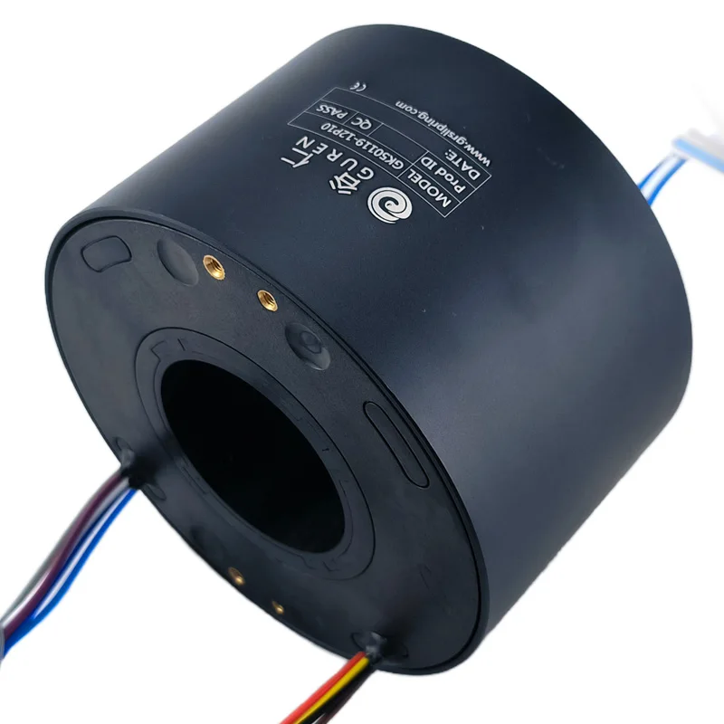 

50mm Inner Diameter 119mm Outer Diameter 6-Way Motor Slip Ring with 10A Current Conductive Rotary Electrical Connector
