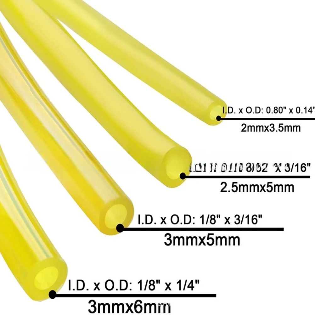 Fuel Line Tubing Kit 4pcs 60cm Yellow with Fuel Filter for For PRIMER Bulb Application on Engine Operated Gear