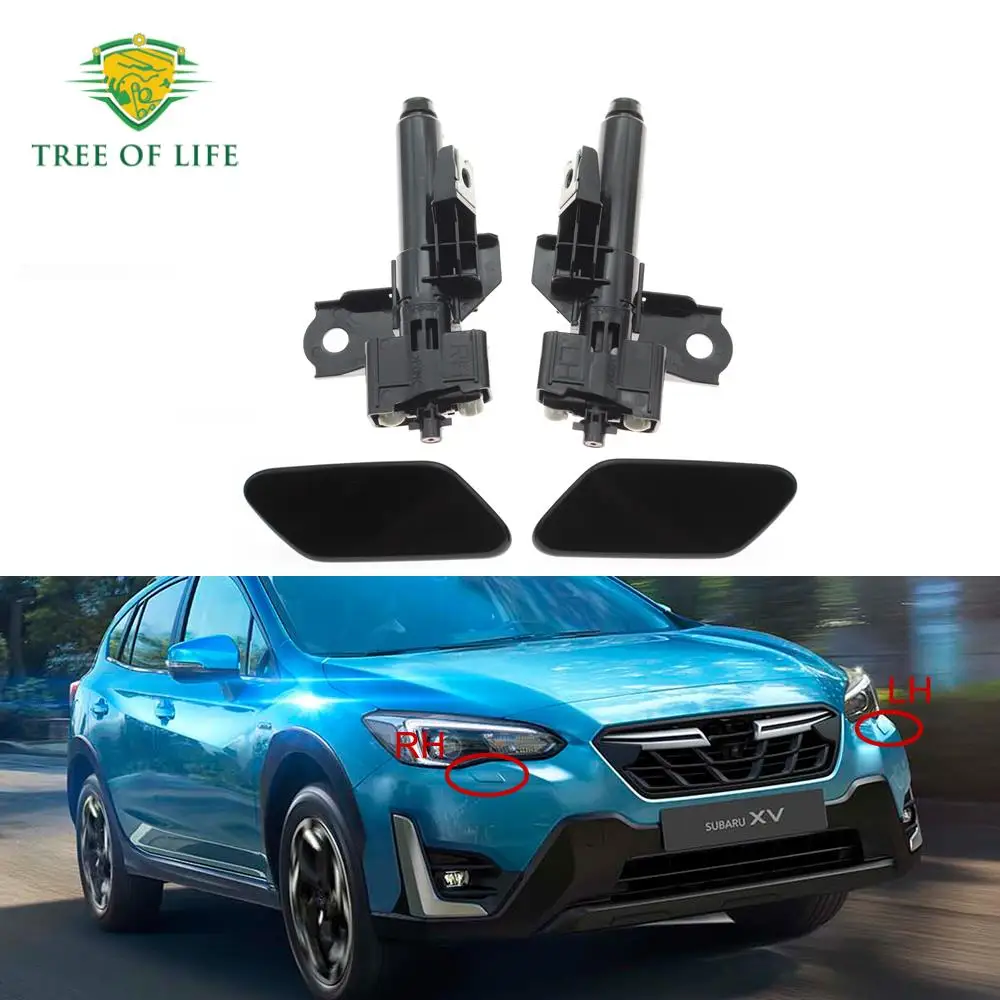 For Subaru XV Crosstrek 2018 2019 2020 2021 Front Headlight Washer Nozzle Cover Headlamp Water Spray Jet 86636FL010 86636FL000