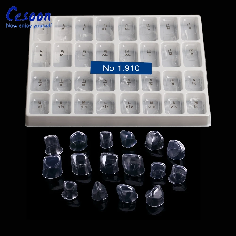 64Pcs Dental Transparent Crowns Anterior Posterior Deciduous Temporary Preformed Molar Tooth Crown Adult Kids Dentistry Material