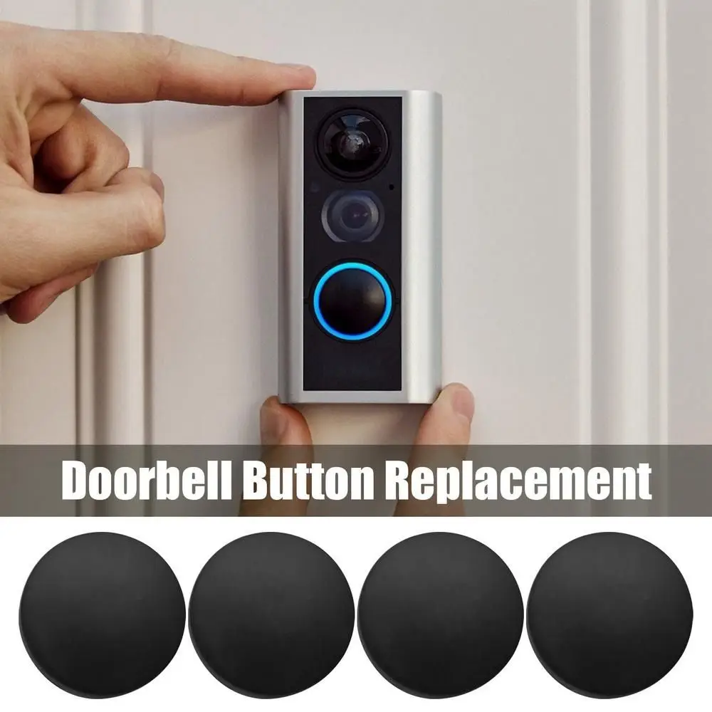 4pcs Silicone Doorbell Button Replacement Easy To Install Portable Repair Split Cracked Broken Button Replacements Kit