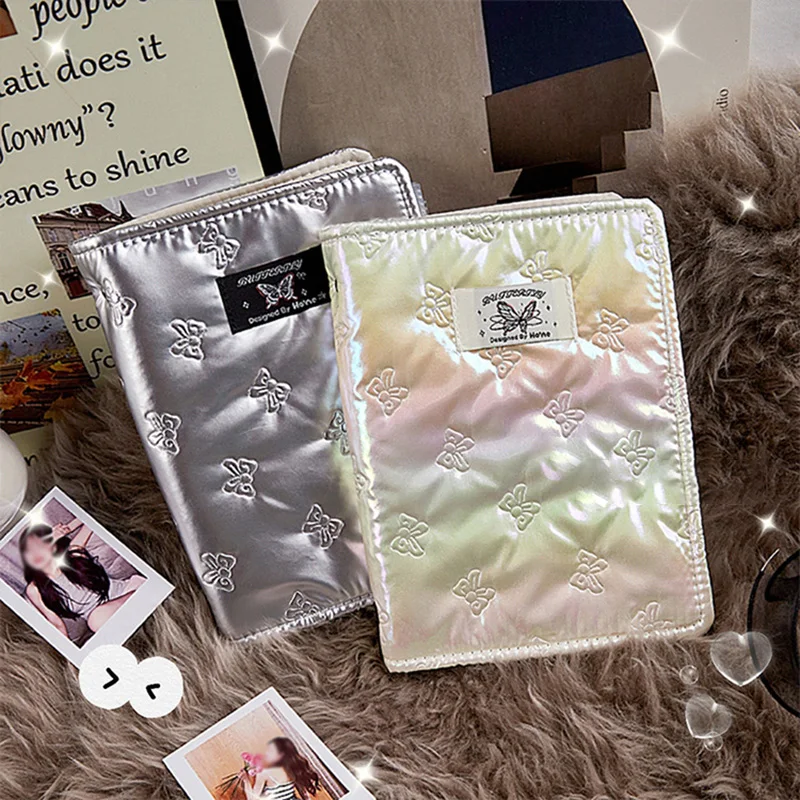 Imagem -05 - Shinny Silver Butterfly Photo Album Photo Binder Photocard Titular Cartão Collect Book Loose-leaf Idol Small Card Storage