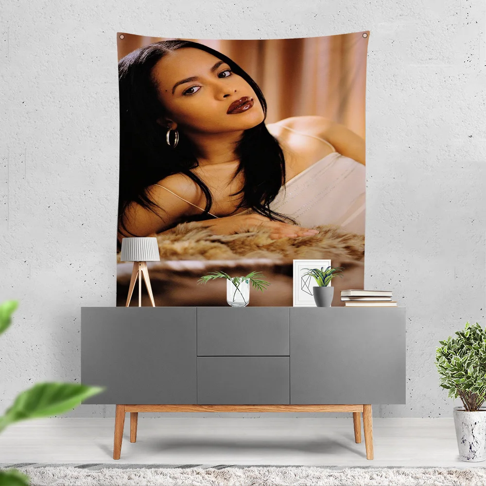 

Singer A-Aaliyah Actress Flag Banner Flag Art Decoration Design Decor Vintage Structure Party Garden Flag Club Bar Study Bedroom