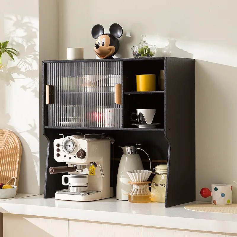 

Cup storage rack desktop dining side coffee machine kettle storage cabinet multi-layer dustproof water cup tea set cup holder