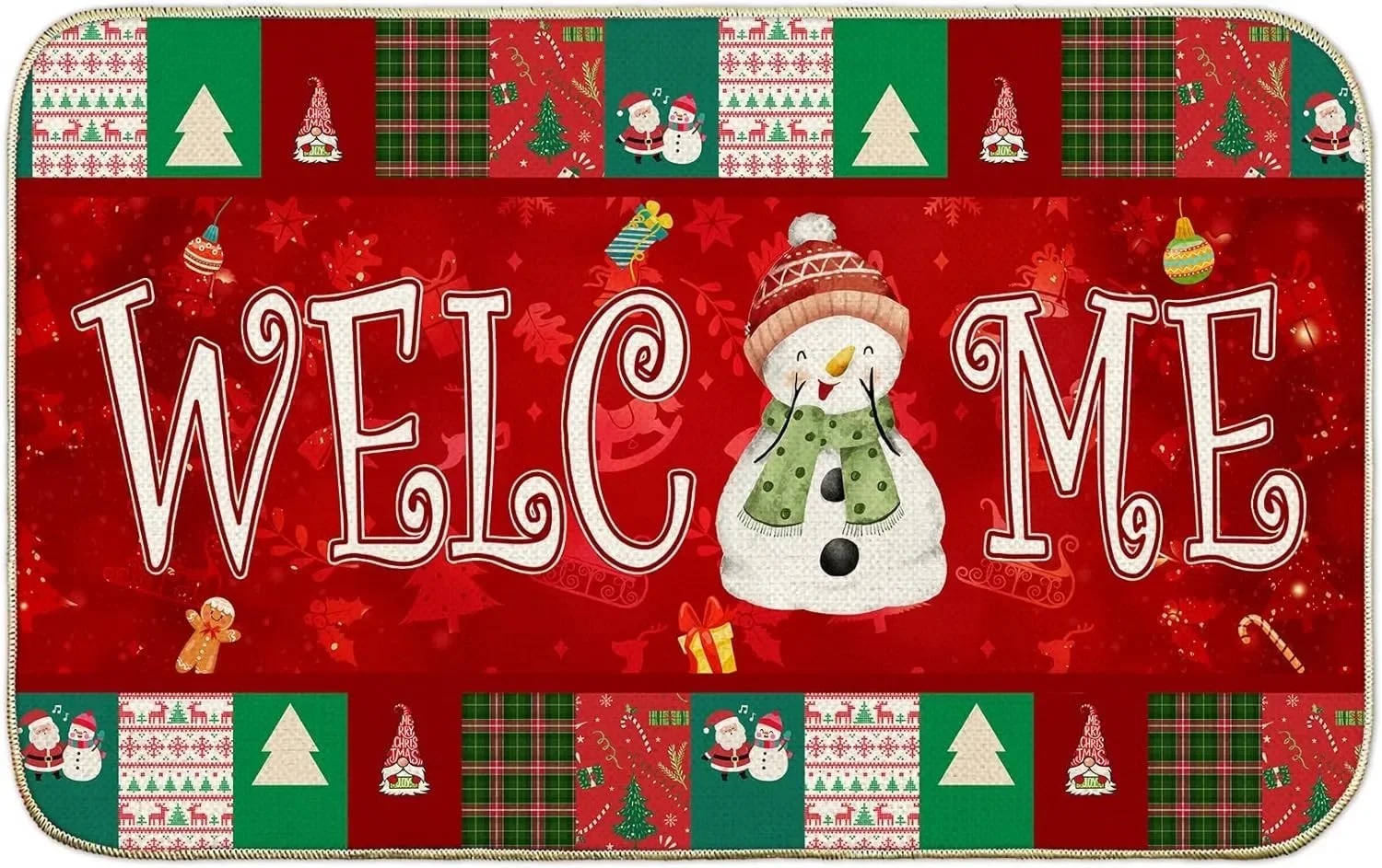 Thickened Anti Slip Floor Mat, Festive Atmosphere, Christmas Decoration, Entrance Door Mat, 40 * 60cm Absorbent Carpet, Bathroom