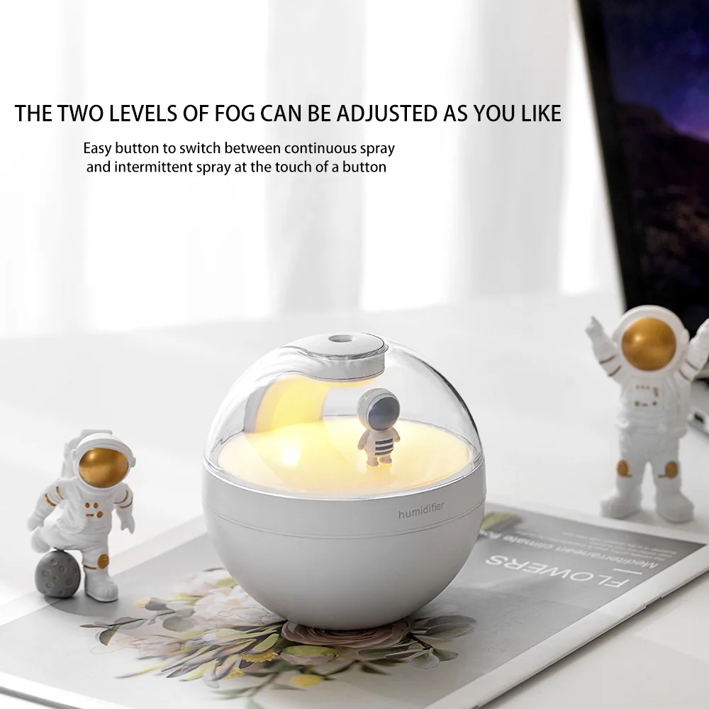 New Creative Ultrasonic Planet Aromatherapy Air Humidifier 200ML USB Spray Fragrance Essential Oil Diffuser Colorful Crack Flame