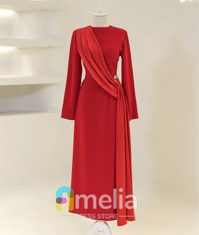 أميليا فساتين سهرة امرأة على شكل حرف a تخصيص فساتين طويلة لحضور الحفلات الموسيقية للمناسبات الخاصة فساتين رسمية لدبي 2024 #3