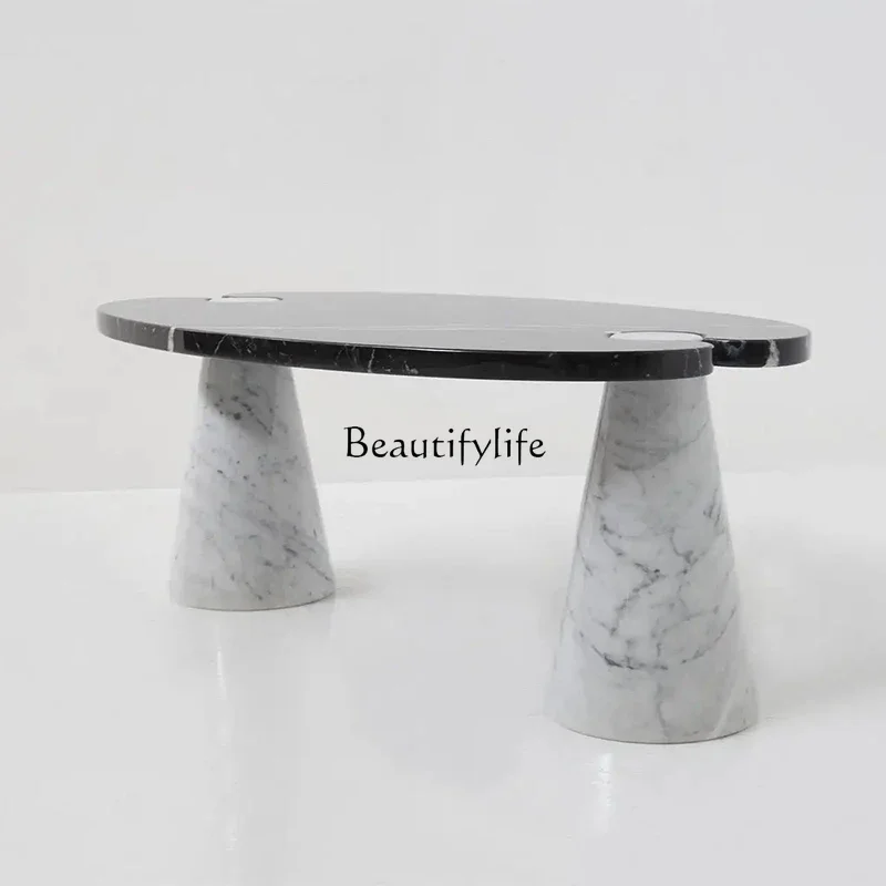 

12Nordic natural marble coffee table light luxury simple modern living room tea table