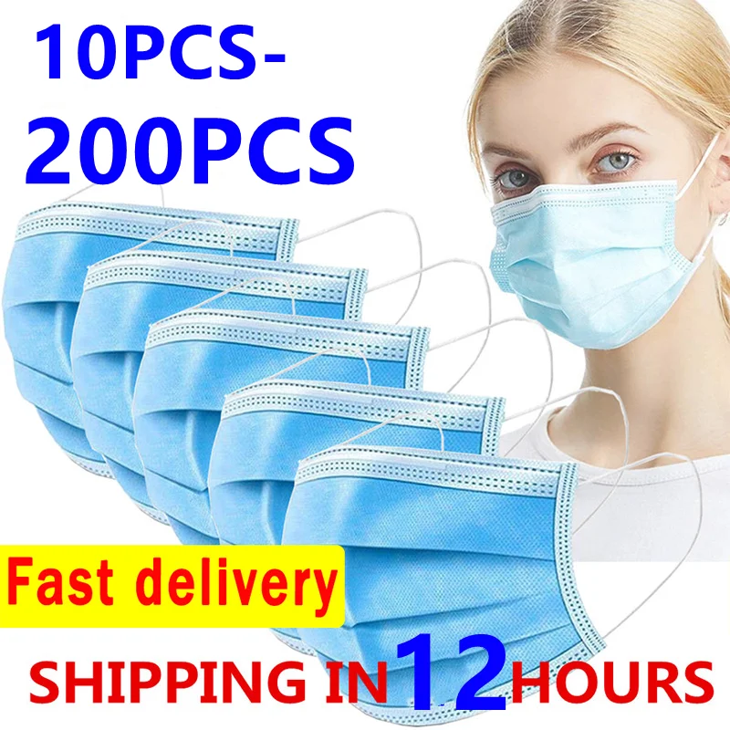 

3-слойная маска для лица, одноразовые маски для защиты от пыли