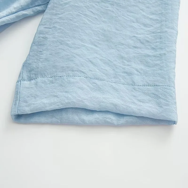 قميص نسائي بلايز امرأة 2025 قمة أنيقة خمر قمصان قصيرة الأكمام الإناث الدنيم بلوزة سوداء بيضاء الصيف تخفيف