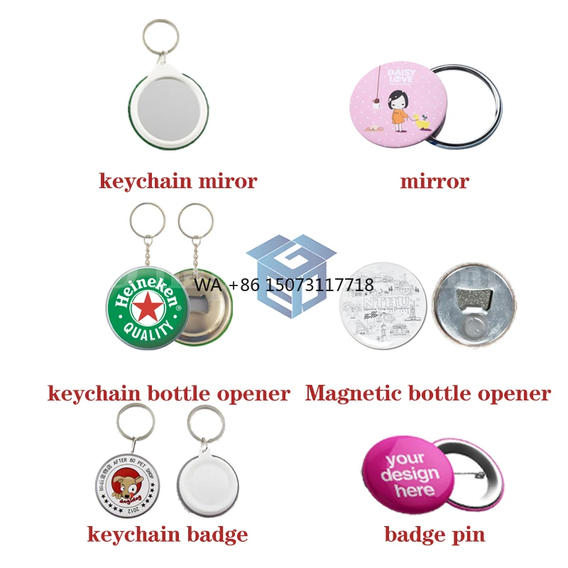 

DIY Craft 25/32/37/44/50/56/58/75mm Keychain Mirror Manual Pin Button Badge Maker