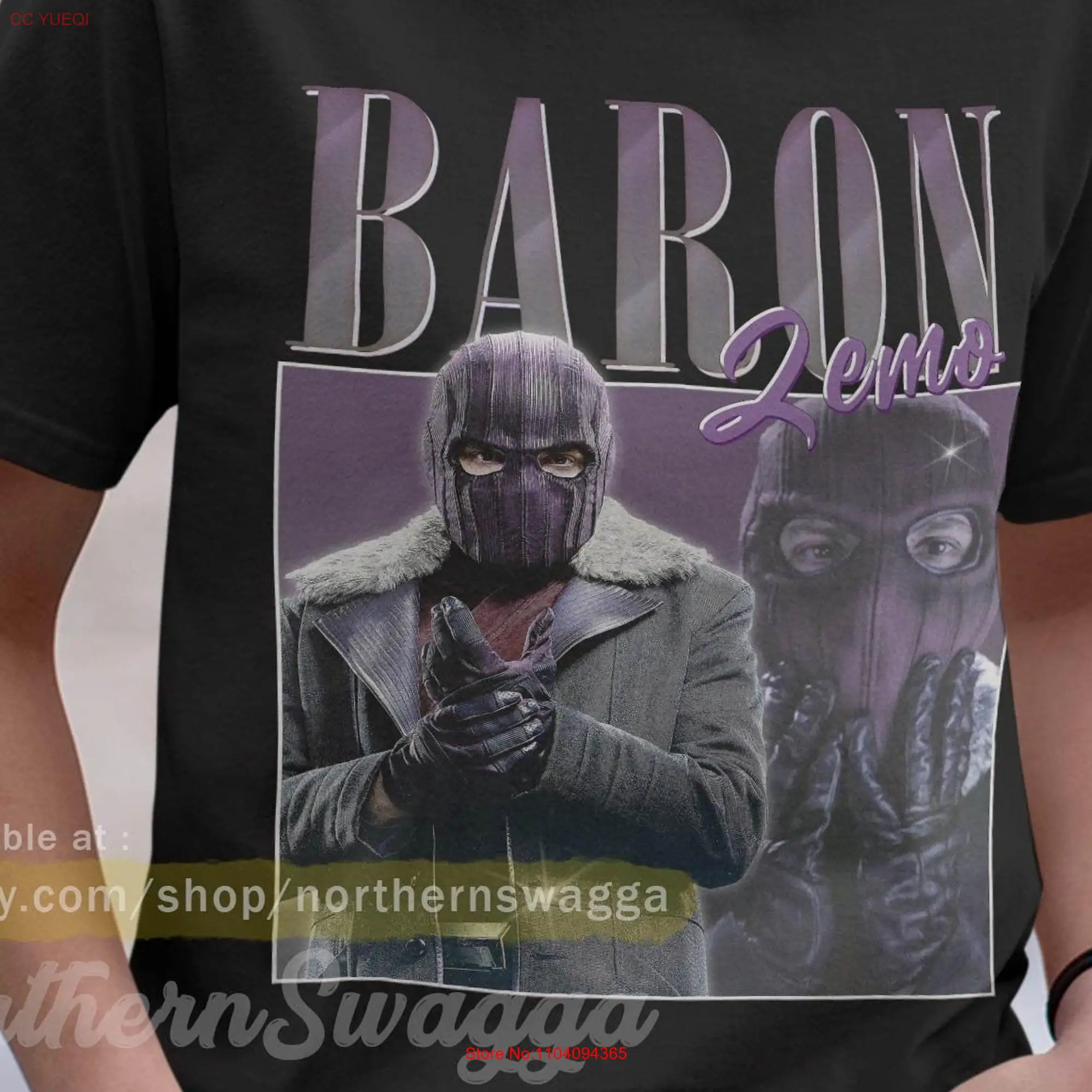 Baron zemo shirt design retro style cool fan art t 90s poster 159 tee long or short sleeves