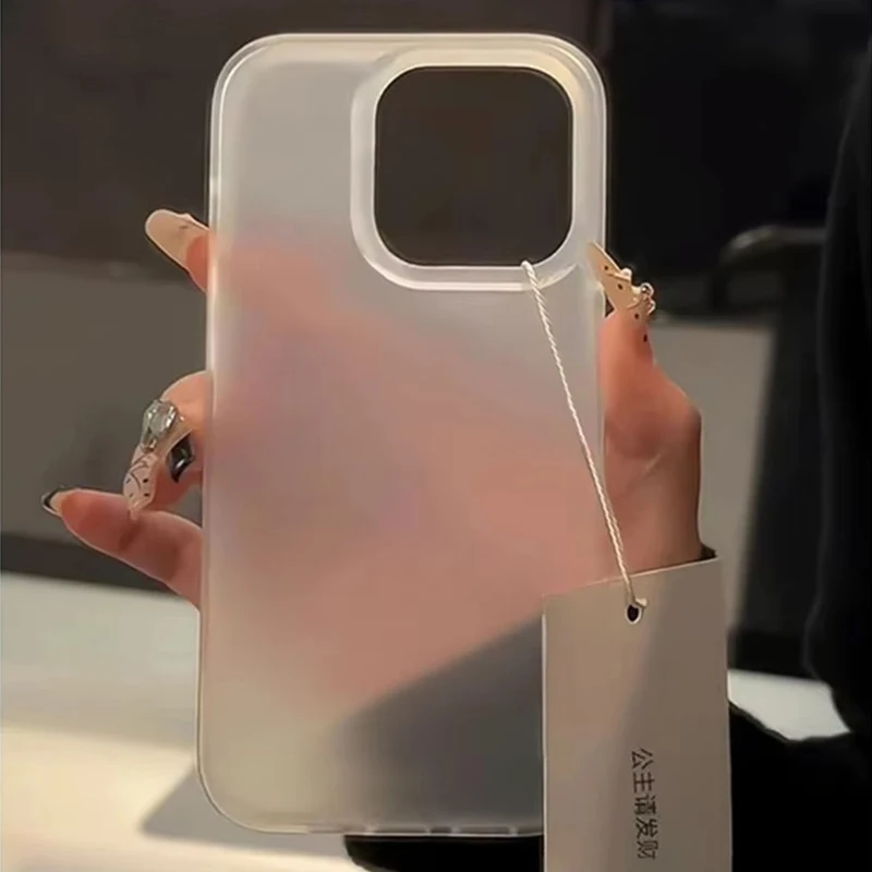 

Ultra Thin Matte Soft Translucent Clear Phone Case For iPhone 13 16 15 11 12 14 Pro Max 12 13 Mini Slim Silky Skin Back Cover