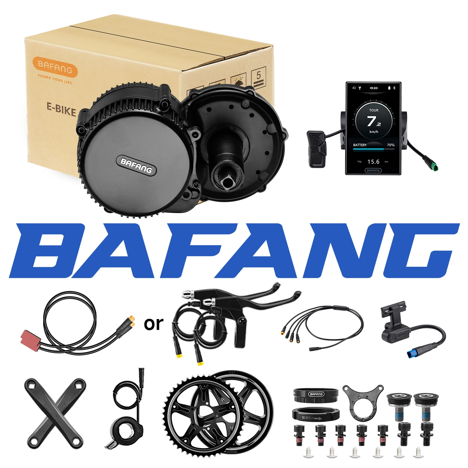 

Bafang 750W 500W 48V Kit Mid Drive Motor BBS02 BBS02B Electric Bicycle eBike Conversion Kit Powerful Central e-Bike Engine 68mm