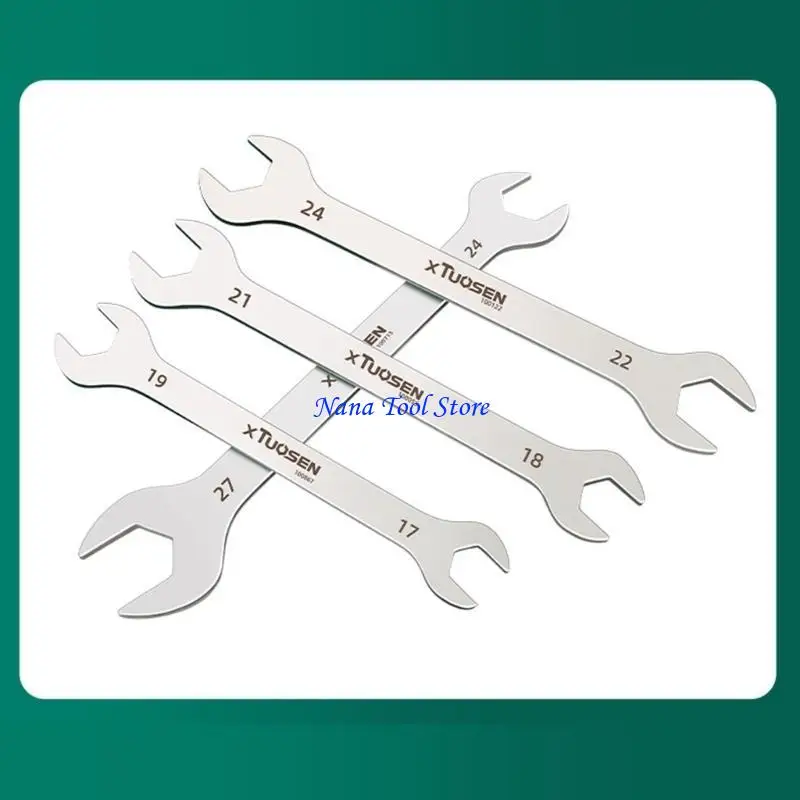 31GJ Ergonomically Designs Thin Wrench Household Tool Professional Spanner Double Heads Opening for Furniture Assembly Tasks