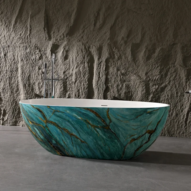 

Мраморный камень, овальной формы, ванны из искусственного камня, твердая поверхность, отдельно стоящая ванна, смоляная литая каменная ванна, матовые ванны для замачивания