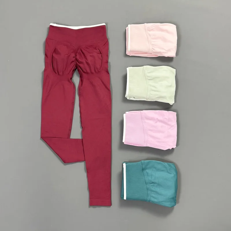 HISTELLO Scrunch Butt Leggings für Damen, nahtlos, Bauchkontrolle, schlank, atmungsaktiv, Yogahose, Gym, Laufen, Sport, Fitness, Hose