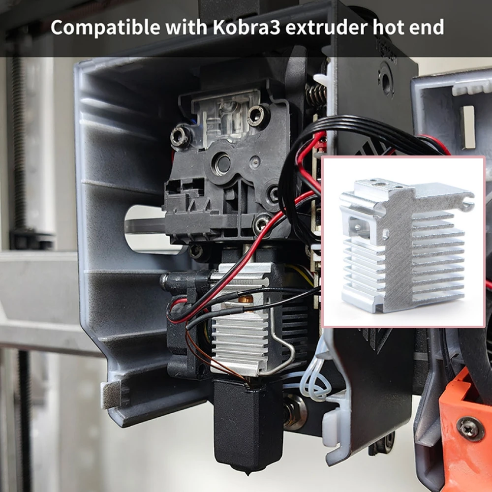 Para Koba 3 Extrusora Cabeça Bloco de Refrigeração Prata Dissipador de Calor Acessórios para Impressora 3D