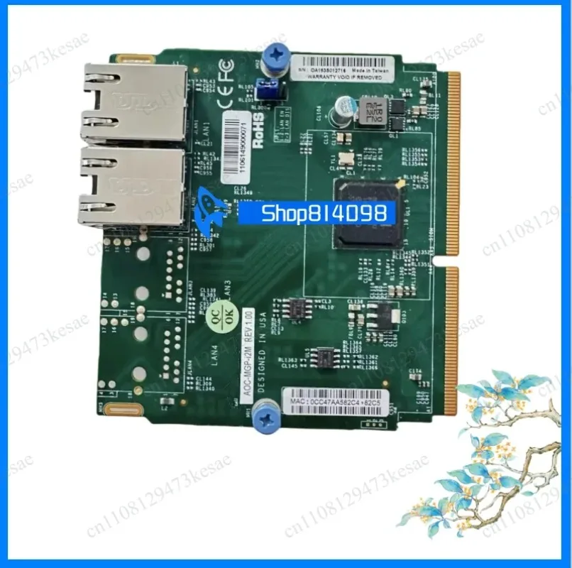 Supermicro AOC-MGP-i2M SIOM Network Card Dual Port 1GbE RJ45 Intel i350 Controller Add-on Card for Servers