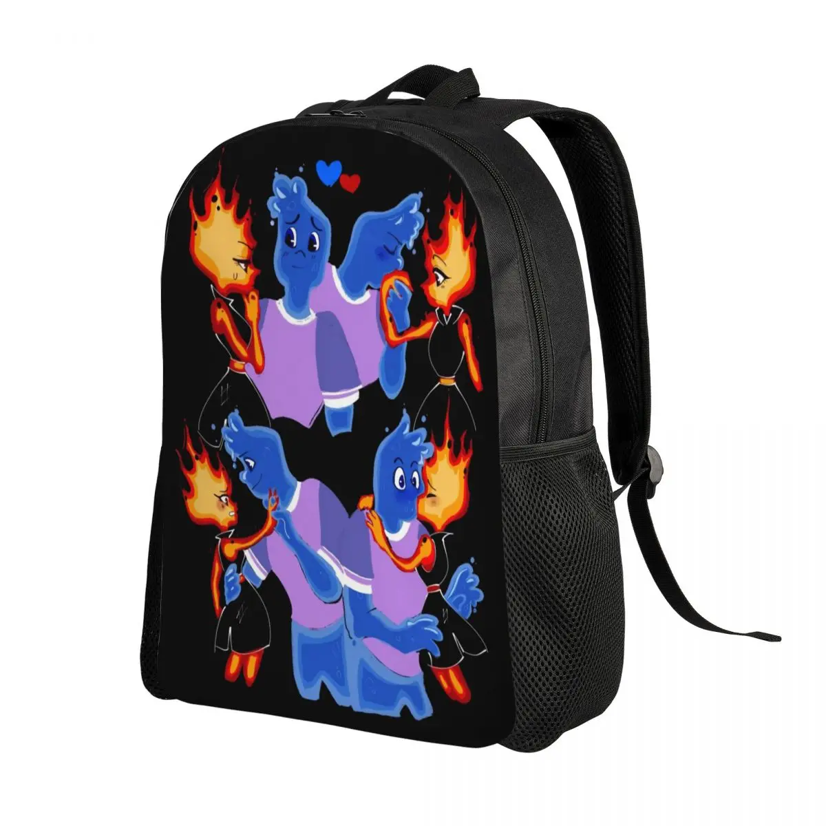 Custom Elemental Ember Lumen Backpacks for Women Men Water Resistant School College Cinder Lumen Bag Printing Bookbag