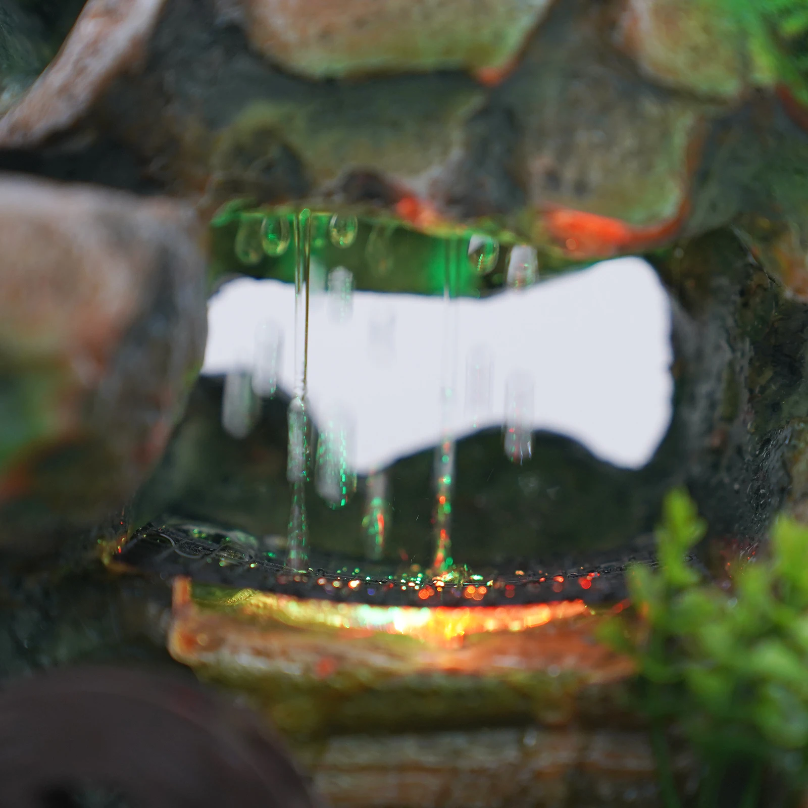 نافورة شلال LED على سطح الطاولة ديكور المنزل نافورة متدفقة مع صوت تدفق لطيف، إعداد سهل للمكتب والمنزل هدية عيد الميلاد #6