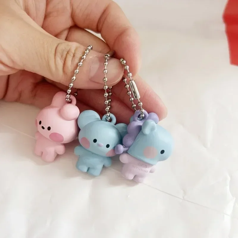 BT21 New Tata Cooky Chimmy Cartoon Vinyl Doll Pendant Jewelry Ornaments Rj Koya Girly Heart Cute Earphone Shell Decoration Gift