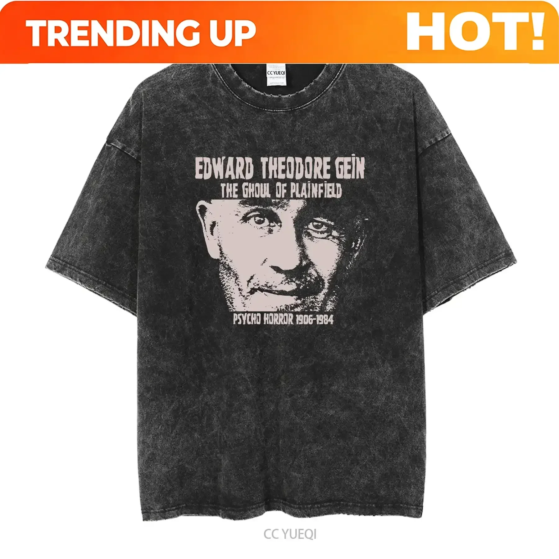 Customization Shirt ED GEIN The Ghoul Of Plainfield T Shirt Long Or Short Sleeves Vintage Washed Fashion Designer Clothes Casual