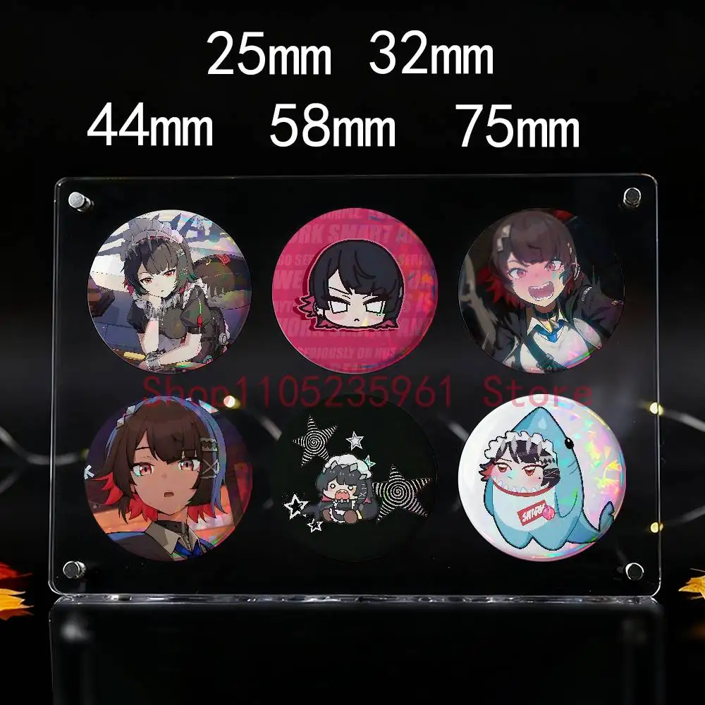 ZZZ إلين جو شارات 25 32 44 58 75 مللي متر جولة تأثيري دبوس المشجعين جمع الأصدقاء الهدايا بروش تذكارية مخصصة