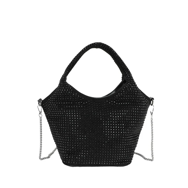 Sequined Zipper CHAINS Solid Top-Handle Bags Pu Women\'s Bags on Sale 2024 New Sewing Thread High Capacity Handbags Bags 여자 가방