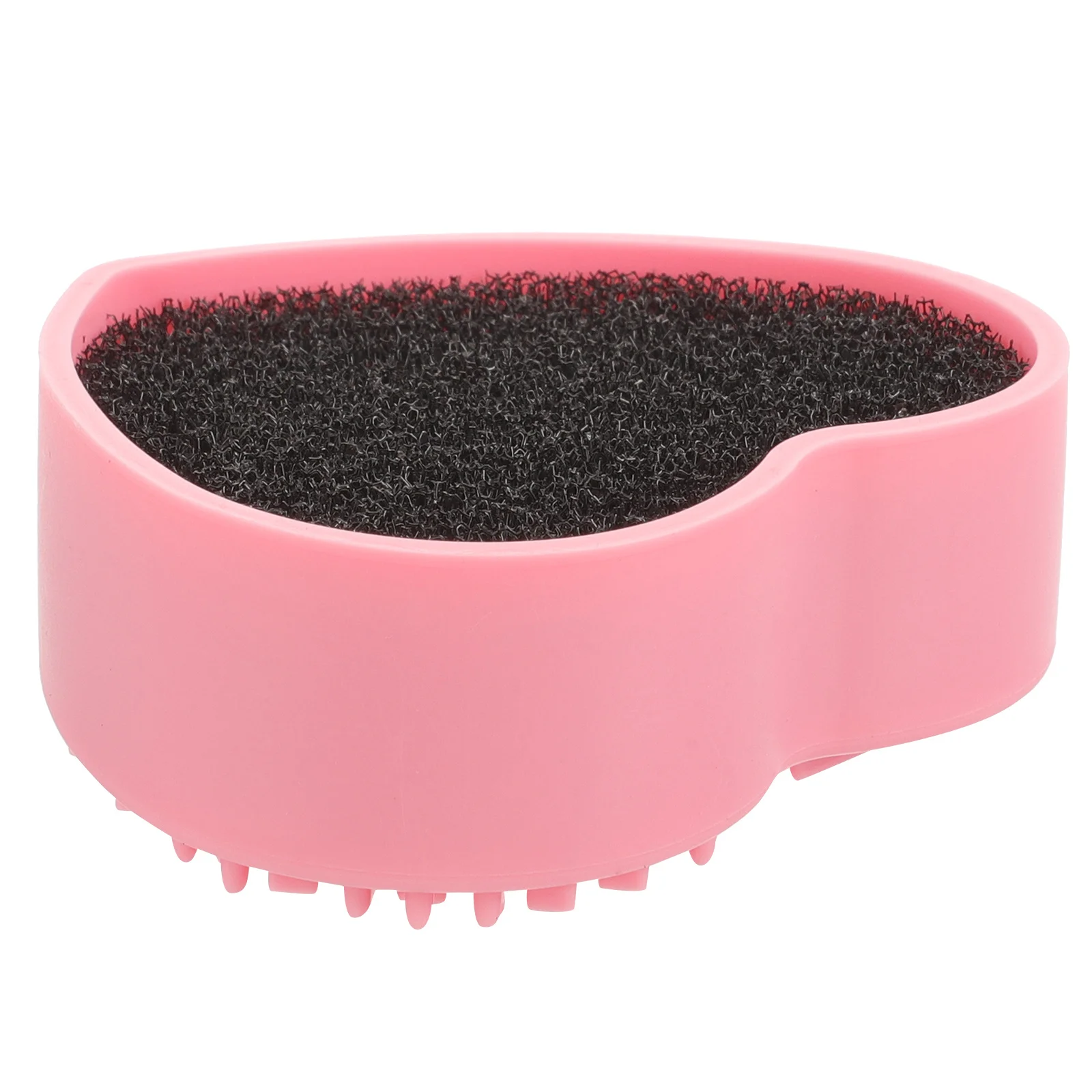 Schwamm Make-up Lidschatten Pinsel Reinigungsbox Rosa herzförmiges Silikagel Dual Use Quick Clean Tragbare Reisebürste Reinigungsbox