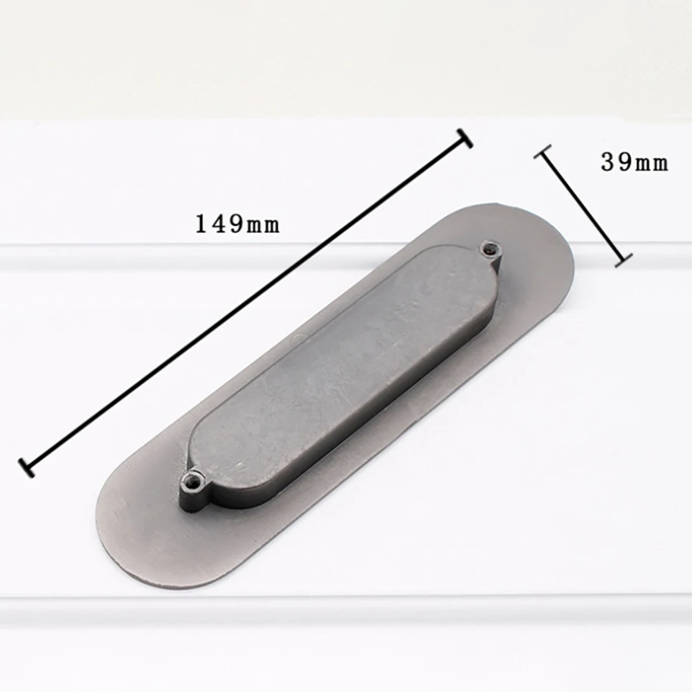Black Sliding Barn Door Handle Invisible Pull Recessed Handle White Finger Flush Pulls For Closet Pocket Embedded Handle