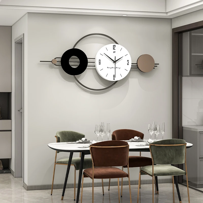 

Creative Large Wall Clock Modern Simple Living Room Background Decor Home Fashion Wall Hanging Clock Dining Room 3d Mute Clocks