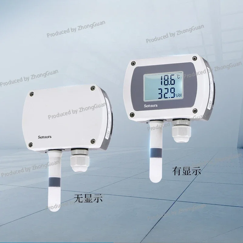 CWS19 Wall-mounted Temperature and Humidity Transmitter 485 LCD Display 4-20 Temperature and Humidity Sensor Rail Installation