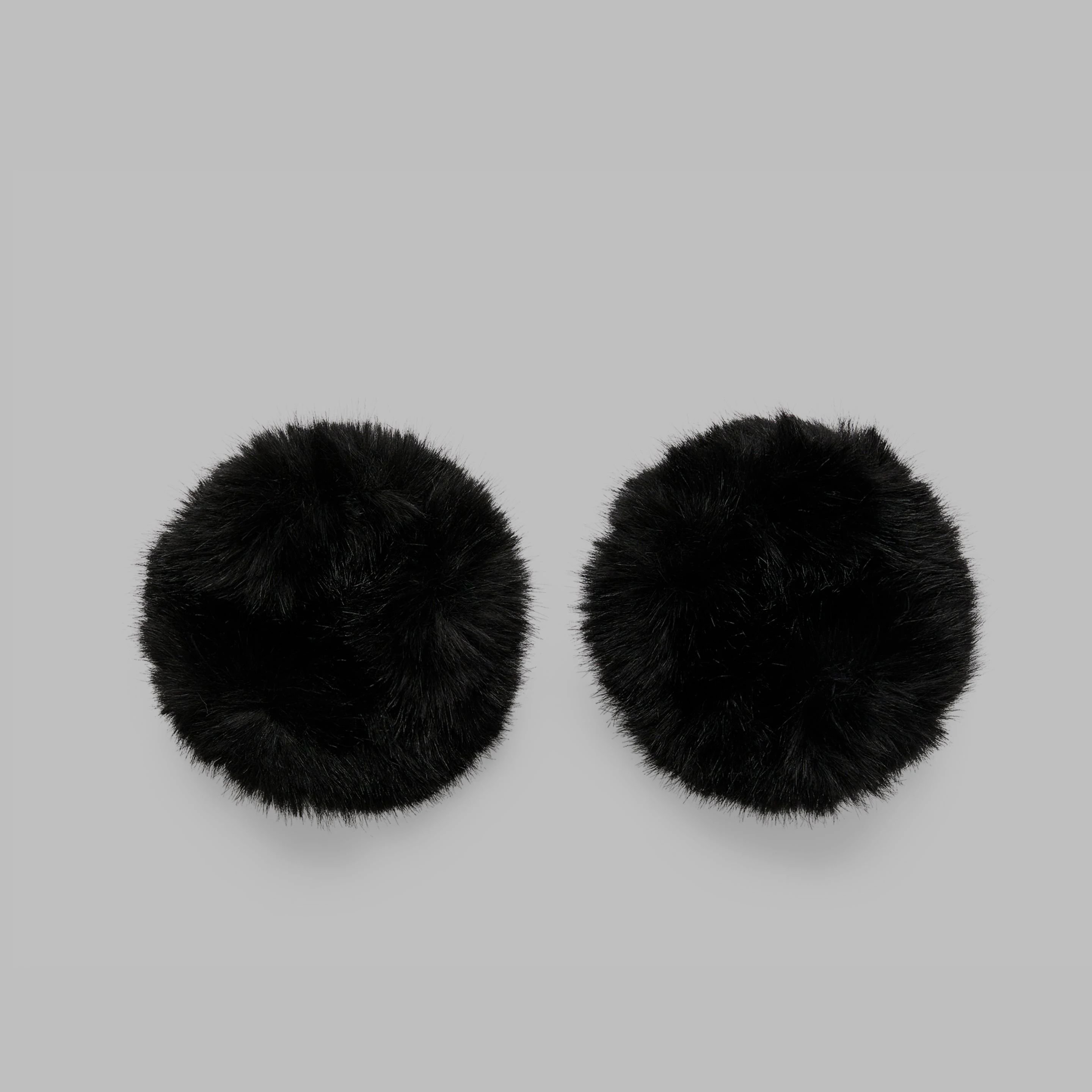 RU Women Faux Fur Wrist Cuffs Pair Fluffy Plush Stretch Wristband Sleeves Decor Warm Winter Arm Cuffs For Daily Outfit Matching