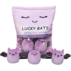 5pcs/lots Creative Bat Plush Toys Bat Snack Plush pumpkin bat doll Pillow Stuffed kawaii Dark Elf Cute Bat Toys for Children Kid