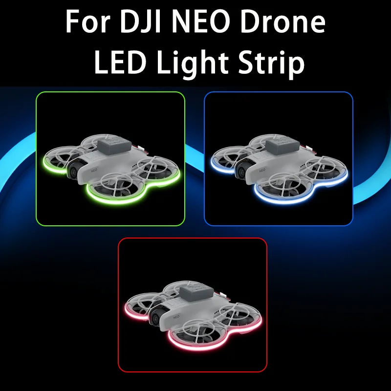 

For DJI Neo Mini 2/2SE/4K Drone LED Luminescent Light Strip Cool Colorful Night Flight Indicator Brightness Adjustable Lamp Belt